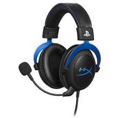 HyperX [독일]인라인 오디오 제어 기능이있는 PS4 용 PS4 게임용 헤드폰 용 HyperX HX-HSCLS-BL 클라우드-28054, 01.게임용 헤드폰, 단일옵션