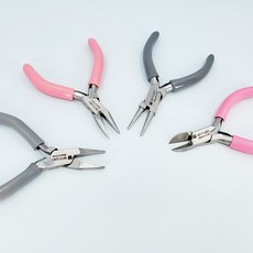미유키 미니 플라이어 비즈공구 평집게 둥근코평집게 구자말이집게 니퍼 DIY, 둥근코평집게핑크, 1개