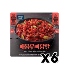 심플리쿡 매콤무뼈닭발 간편술안주 150g x 6개