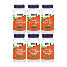 6개 Now Foods 나우푸드 쐐기풀뿌리 추출물 250mg 90정, 90개