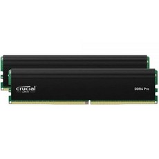 Crucial Pro RAM 64GB (2x32GB) DDR4 3200MTs (또는 3000MTs 또는 2666MTs) 데스크탑 메모리 (CP2K32G4DFRA32A)크루셜 518, 히트 스프레더 포함 64GB 키트(2x32GB)