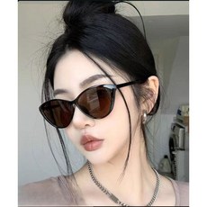 선글라스 UV400자외선차단 갈색 증정품: 안경케이스+안경닦이 남녀공용
