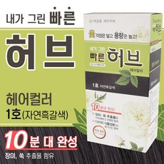 광동 내가 그린 빠른 허브 염색약 (1호 2호) 자연흑 연한흑, 1개, 1호 자연흑갈색