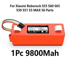 로봇 청소기 배터리 샤오미 Roborock S55 S60 S65 S50 S51 S5 MAX S6 진공 부품용 교체 9800mAh, 4) 9800mAh