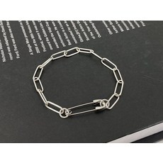 실버사각체인팔찌