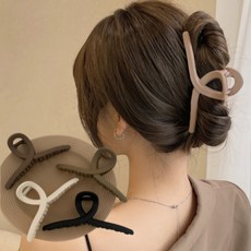 리텔로 13cm 무광 빅 꼬임 올림머리 헤어집게핀 4종 세트