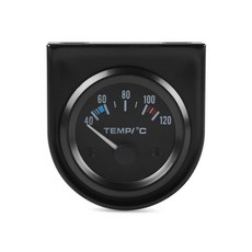 자동차 전압 블랙 볼트 수온 오일 온도 게이지 프레스 연료 레벨 AMP 미터 트리플 키트 2 인치 52mm, water temp gauge, 1개