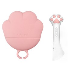 캔뚜껑 고양이 캔 뚜껑 애완 동물 통조림 밀봉 커버 실리콘 신선도 보호 커버 일반 강아지 고양이 통조림 숟가락, 핑크, 1개