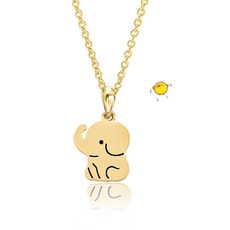 [베이비 주얼리] BH3605_코끼리P (체인별도) 아기 이름표 목걸이 미아방지 큐알 주얼리 1.85g / 14K / Y