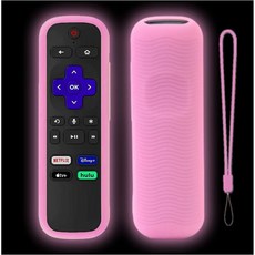 4Pack Silicone Remote Cover for Roku | TCL Hisense Glow in The Dark Case Universal Express 4K+ 202