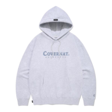국내매장판 COVERNAT 커버낫 후드티 어센틱 로고 후디 헤더 그레이 318833