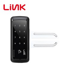 유니코 LINK LG-300S 유리문용 2way 디지털 도어락 번호키 카드키 바로잠김 도어록 아파트 원룸 빌라 링크 셀프설치