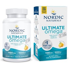 Nordic Naturals 노르딕 내추럴 오메가3 레몬 맛 60정 1480mg EPA & DHA, 1개