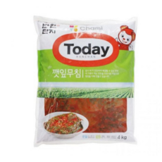 반찬단지 일식 대용량 식당용 업소용 가게 식자재 절임 류 반찬 깻잎무침 4kg 1개, 본상품선택, 1