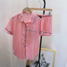 임산부 잠옷 임부잠옷 수유잠옷 임산부잠옷 수유복 홈웨어 여성용 두 조각 세트 새틴