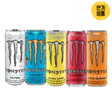 코카콜라 몬스터 에너지 355ml (울트라1 망고로코1 피치킨1 시트라1 펀치1 선라이즈1), 1세트, 2L
