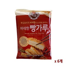 백설 바삭한빵가루, 200g, 6개