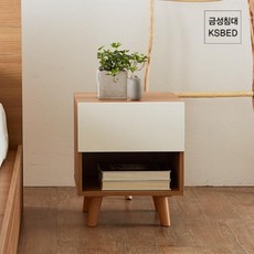 금성침대 최신상!공영단독[금성침대]큐브협탁, 없음/없음/내추럴