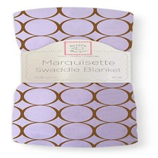 Lavender SwaddleDesigns Marquisette Swaddling Blanket Premium Cotton Muslin Mocha Mod Circles on, 1