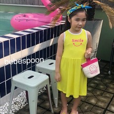 베베스푼 편한 원피스 스마일 나시 아동 나들이 여행