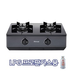 린나이 ATA20KJ 2구 가스레인지 AA건전지 사용 가스렌지, LPG