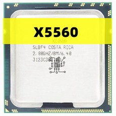 중고 제온 프로세서 X5560 CPU 2.8GHZ LGA 1366 SLBF4 4 코어 데스크탑, 한개옵션0