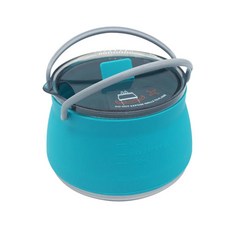 평온 손잡이가 달린 실리콘 접이식 주전자 휴대용 커피 차 밥솥 물 냄비, [04] Blue, 1개