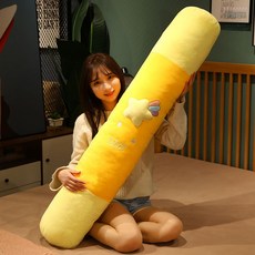 원앤니즈 안고자는 긴 바디 필로우 일자형 쿨링 원형 시원한 동물 인형 베개 죽부인 롱 쿠션 대형, -별-