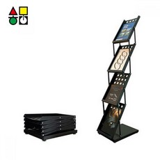 삼화 철재 카다로그 스탠드 A4기준 1열4단 CS-215 리플렛꽂이 리플렛거치대 잡지꽂이 카다로그꽂이 팜플렛꽂이 카다로그거치대 이젤 p, 단일상품