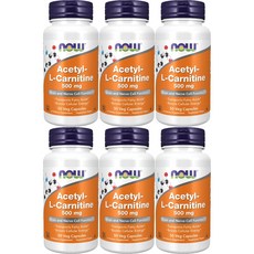 나우푸드 아세틸 엘 카르니틴 500mg 베지캡슐, 50정, 6개