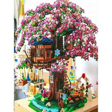 난이도상 벚꽃트리하우스 성인레고 선물 피규어 블럭, 아크릴