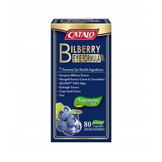 CATALO Bilberry Extract 카탈로 루테인 & 젠아잔틴 빌베리 추출물 80캡슐, 1팩