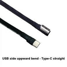 0.8m 0.2m 수 2.0 앵글 업 0.1m USB 수 충전 엘보 데이터 플랫 케이블 C타입 다운 케이블 USB 0.5m C타입 USB-C 1m, 129) Side upbend-straight - 2m, 1개