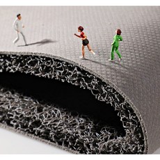 바닥 베란다 코일매트 바닥매트 현관매트 발매트, 블랙, 1개