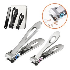 nailclippers 두꺼운 발톱깍기 내성 발톱깎이 무좀 발톱깎기 손톱깍기 세트, 1개, 손발톱깎이세트_실버