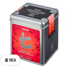 딜마 T시리즈 로즈 위드 프렌치 바닐라 허브차, 100g, 1개입, 9개