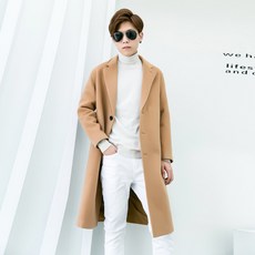 겨울 가을 신 양면 캐시미어 양털 남자 버튼 롱 타입 어텀 따뜻한코트 트렌치코트 2210