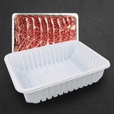 LA갈비 트레이 2kg 50개 정육포장 PP용기 정육점 진열트레이 고기선물세트포장 갈비용기 LA-2, 백색, 100개