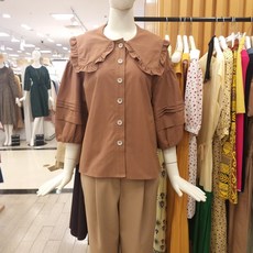 티렌 세일러카라소매퍼플블라우스A 40%