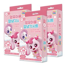 캐치티니핑 영유아 캐릭터 열냉각시트 아기 이마 열 내림 쿨 패치, 3개, 6매입