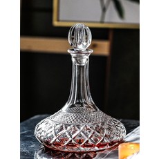 와인 디켄터 럭셔리 가정용 파티 집들이 선물 바텐터 크리스탈 유리 디스펜서 4호, 1200ml, 1개
