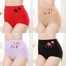 케엠물 여성 속옷 순면 하이 웨이스트 숙녀 대형 복부 및 엉덩이 면화 통기성 항균 삼각형