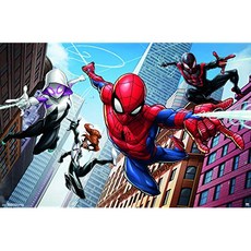 트렌드 인터내셔널 미라클 만화 - 스파이더 맨 - 웹 리그 22.375 x 34 프리미엄은 커밋되지 않았습니다. (22.375" x 34" Premium Unframed), 본상품