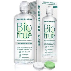 [미국]Biotrue Hydration Plus 콘택트 렌즈 솔루션 소프트 콘택트 렌즈용 다목적 솔루션 렌즈 케이스 포함 10 Fl Oz, 1개
