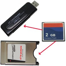FANUC 시스템용 산업용 컴팩트 플래시 USB 2.0 카드 리더 PCMCIA 어댑터 CF 64MB 128MB 256MB 1GB 3 in 1, 2GB with 3 in 1, 1개