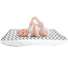 Lessy Messy Diaper Changing Pad Covers The Only C 덜 지저분한 기저귀 교환 패드 커버 누수 방지 및 세탁기/건조기 안전을 갖춘 유일한 교, Grey, 1개