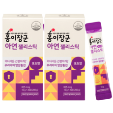 정관장 홍이장군 아연 젤리스틱 10g(20포) x 2박스, 200g, 2개