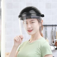 주방 요리 및 요리 보호 마스크 가방 헤어 연기 방지 및 안티 오일 스플래시 마스크는 얼굴과 얼굴 보호 인공물 남성과 여성 조수를 덮습니다, B54- 탑 헤어 케어 포함 블랙