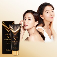 [KT알파쇼핑](1+1)끌레드벨 원킬 브이 리프팅마스크 70ml 블랙, 2개, 1개입
