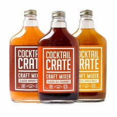 Cocktail Crate 칵테일 믹스 3종 세트 375ml x3팩 위스키사워 올드패션드 진저뮬